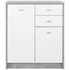 Kommode B 74cm 4-You New, Beton Optik/Weiß - Schwarz/Weiß, MODERN, Holzwerkstoff (74/85,4/34,6cm)