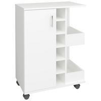 Servierwagen Esilo Weiß B: 63 Cm - Weiß, Design, Holzwerkstoff/Kunststoff (63/85/40cm) - MID.YOU