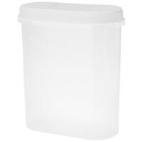 Schüttdose Lara ca. 2,2 Liter, Spülmaschinengeeignet - Transparent/Weiß, KONVENTIONELL, Kunststoff (9,4/18,7/21,7cm) - Plast Team