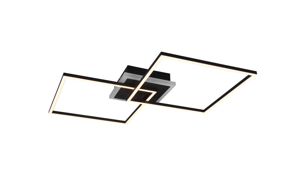 LED-Deckenleuchte Arribo L: 61 cm mit Farbwechsler - Schwarz, Basics, Metall (61/61/8cm)