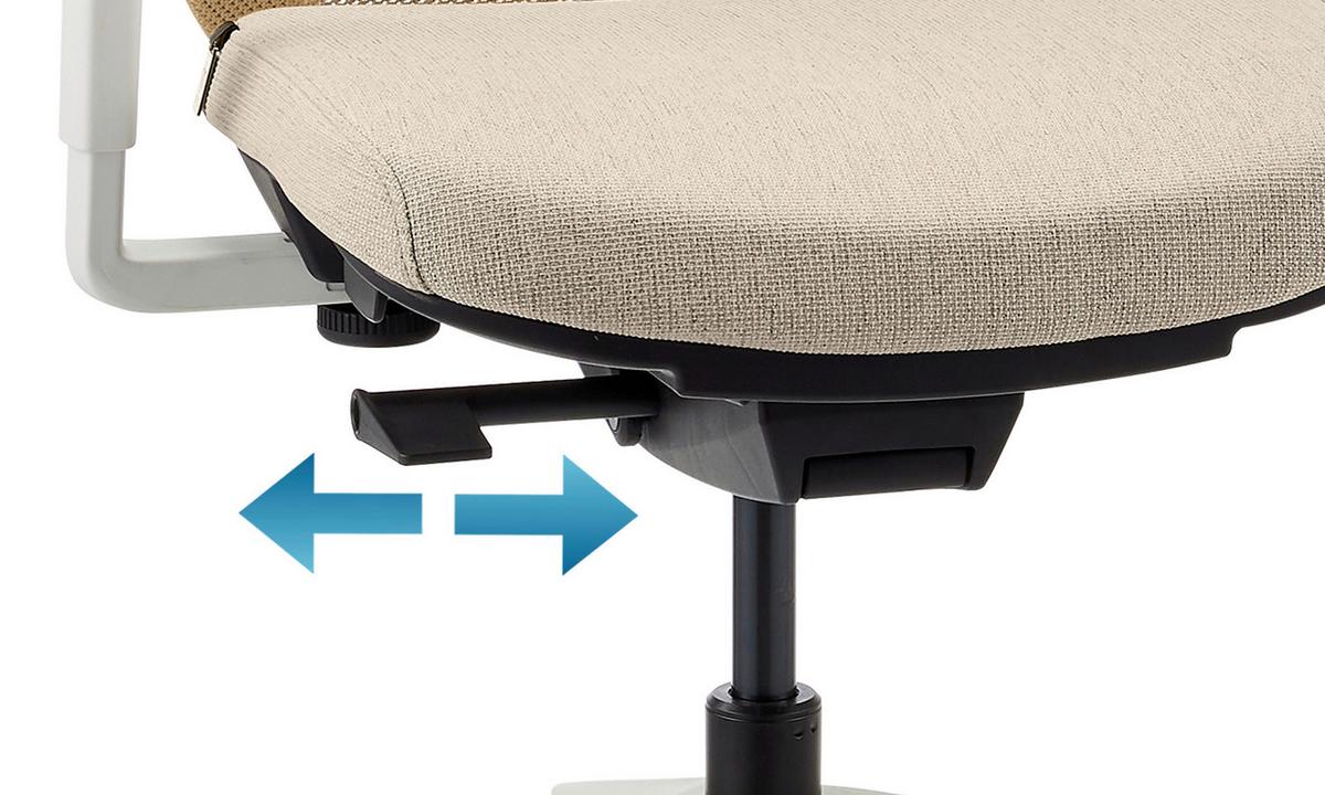 Drehstuhl Skandis Pro Weiß/Beige B: 71cm - Beige/Weiß, MODERN, Kunststoff/Textil (71/131/66cm) - MID.YOU