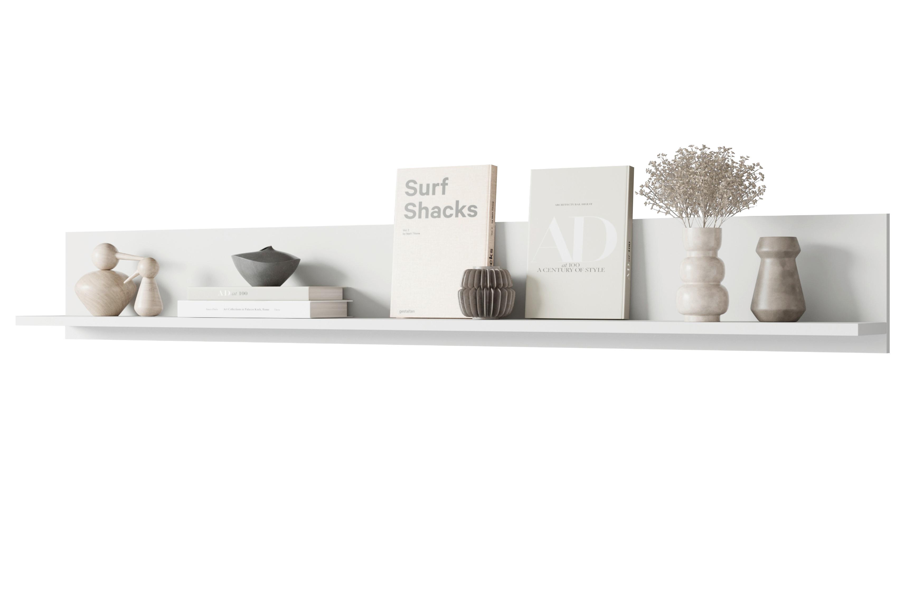 Wandboard Vera Weiß B: 138,5cm - Weiß, Design, Holzwerkstoff (138,5/18/12cm) - Livetastic