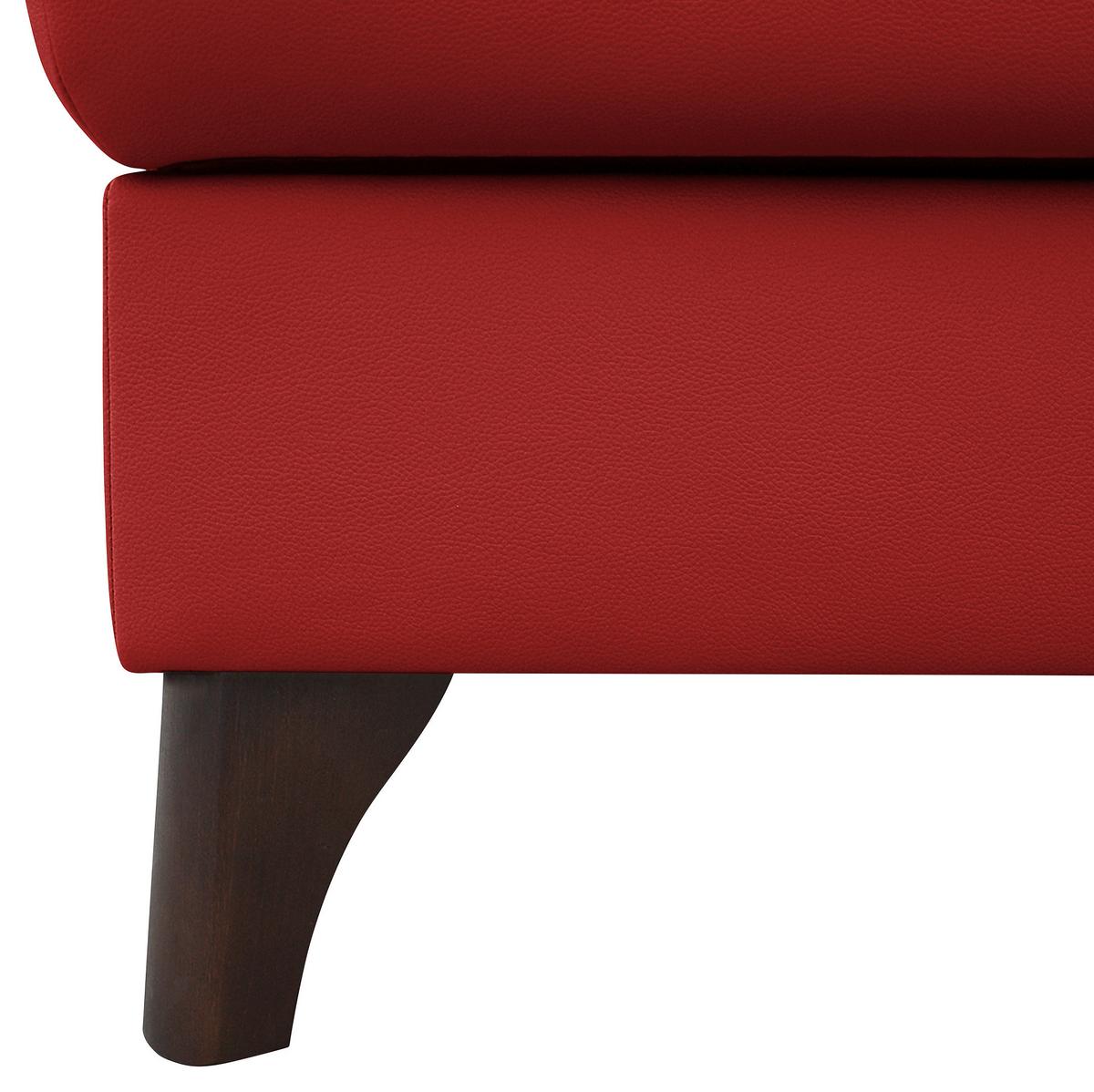 Ecksofa Nordic Rot S: 238x168 cm - Buchefarben/Rot, Design, Leder/Textil (238/168cm) - Livetastic