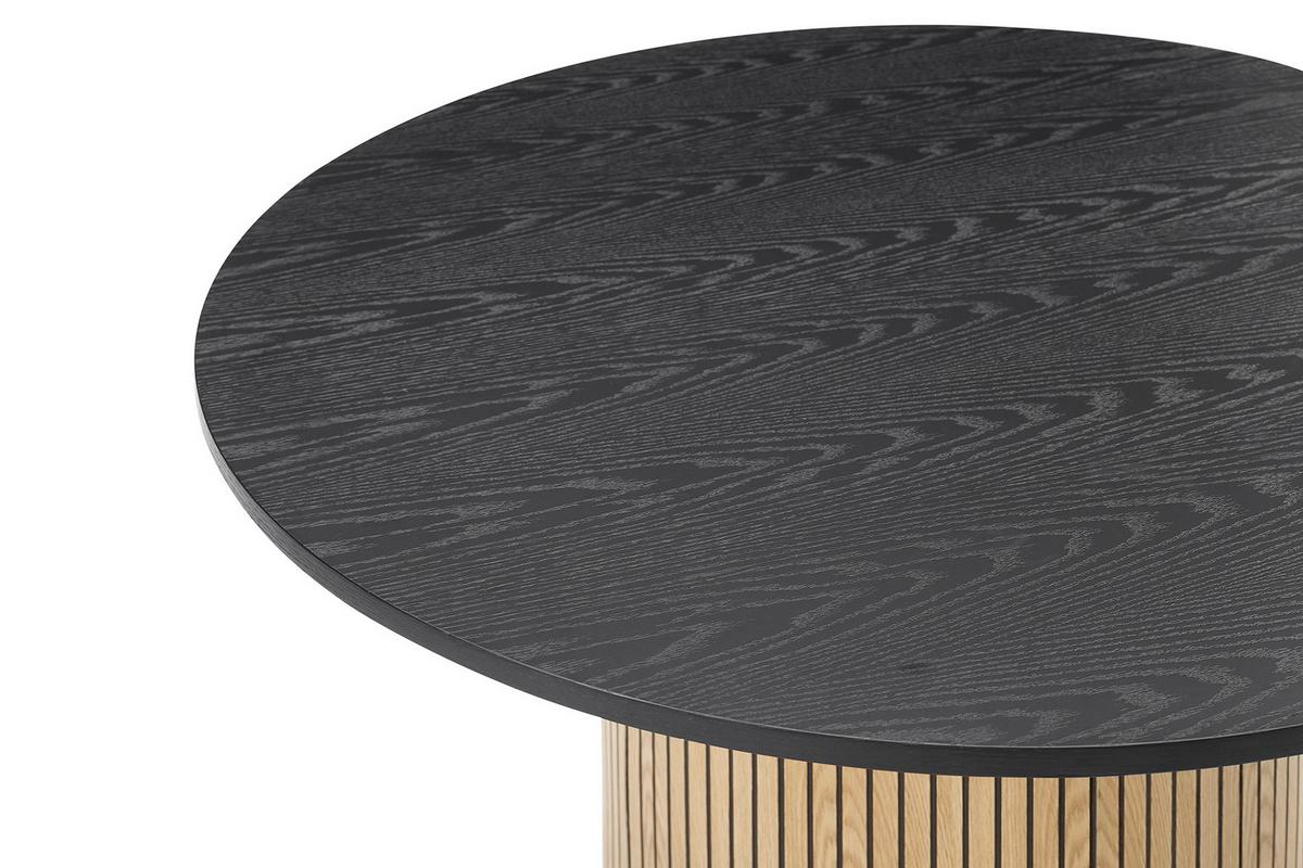 Esstisch Naturfarben/schwarz B: 120 Cm - Schwarz/Naturfarben, MODERN, Holz/Holzwerkstoff (120/120/75cm) - Livetastic