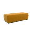 Hockerbank Brandon Mikrofaser Orange H: 60 Cm Füße Schwarz - Schwarz/Orange, Design, Textil (150/60/40cm) - MID.YOU