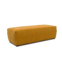Hockerbank Brandon Mikrofaser Orange H: 60 Cm Füße Schwarz - Schwarz/Orange, Design, Textil (150/60/40cm) - MID.YOU