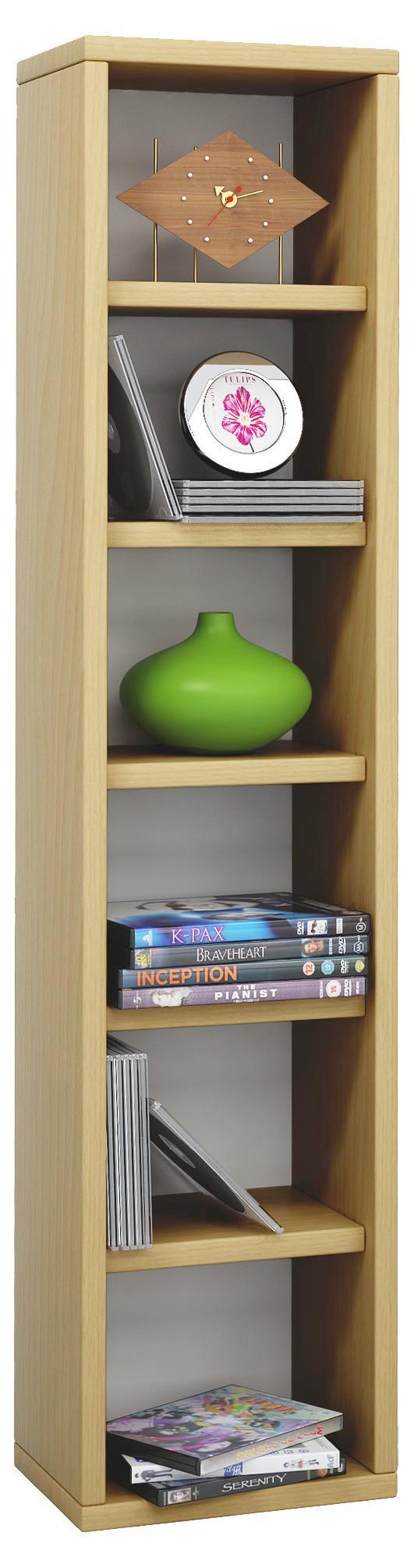 CD-regal Elementa B: 21 cm - Buchefarben, KONVENTIONELL, Holzwerkstoff (21/92/20cm)