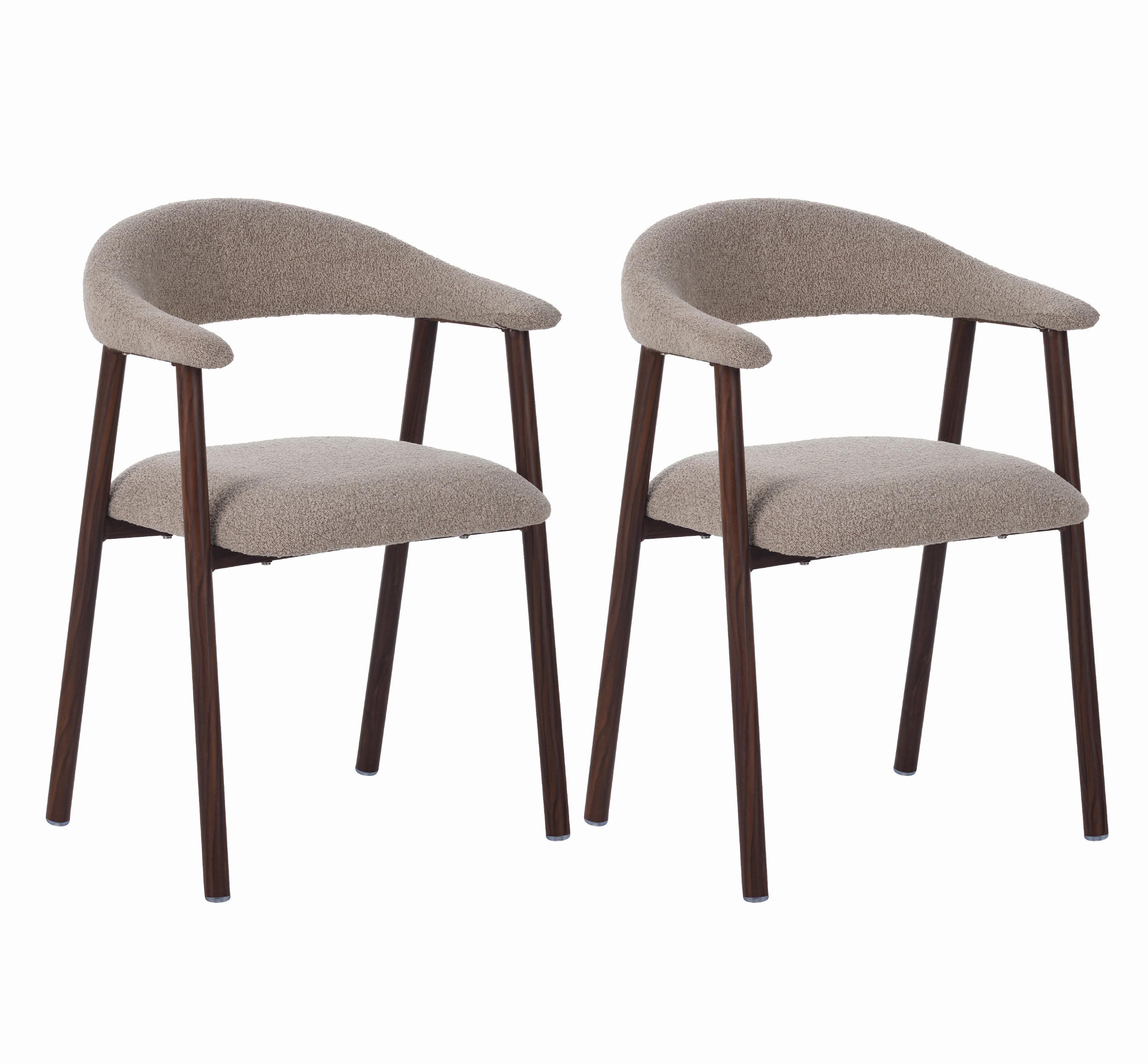 ARMLEHNSTUHL-SET Suki Sandfarben B: 55cm - Sandfarben, MODERN, Textil/Metall (55/82/55cm) - Livetastic