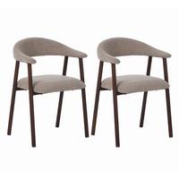 ARMLEHNSTUHL-SET Suki Sandfarben B: 55cm - Sandfarben, MODERN, Textil/Metall (55/82/55cm) - Livetastic