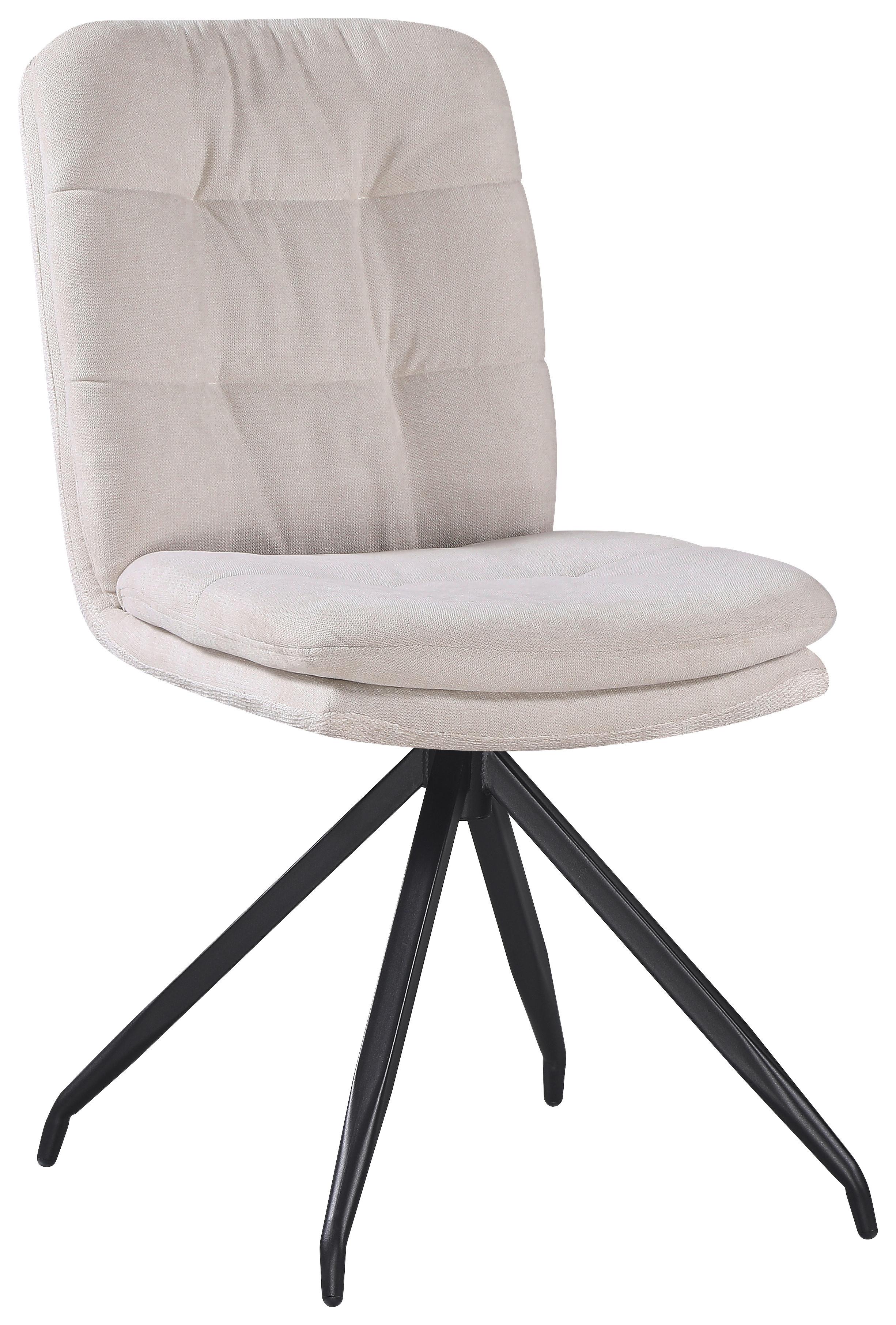 ŽIDLE NOVA - černá/béžová, Moderní, kov/textil (48/89/67cm) - Premium Living