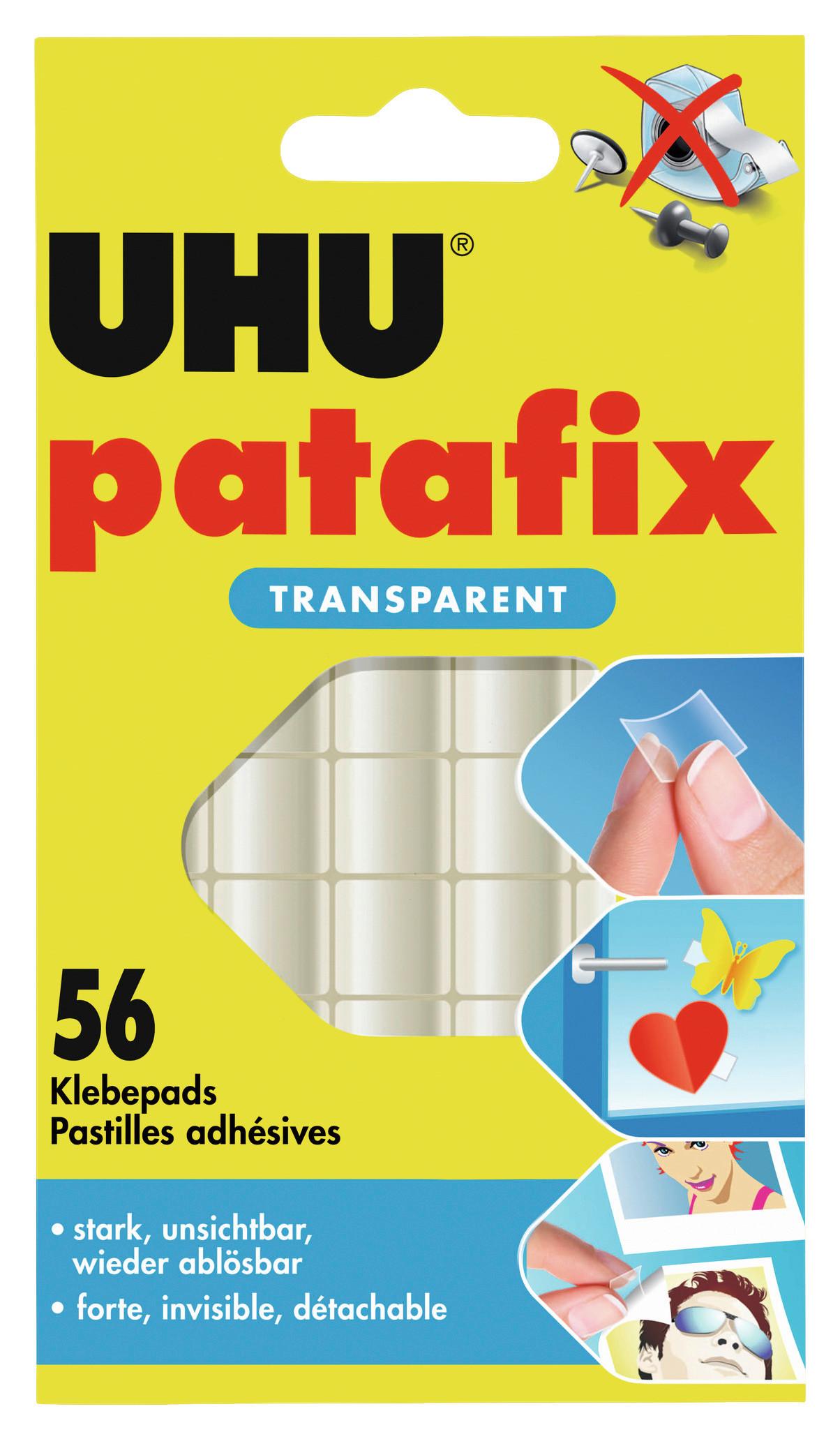 Klebepads Patafix Transparent Doppelseitig, 56 Stück