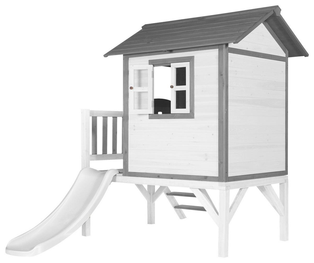 Spielhaus C050.002.90 - Weiß/Grau, KONVENTIONELL, Holz/Kunststoff (240/189/167cm) - Ambia Garden
