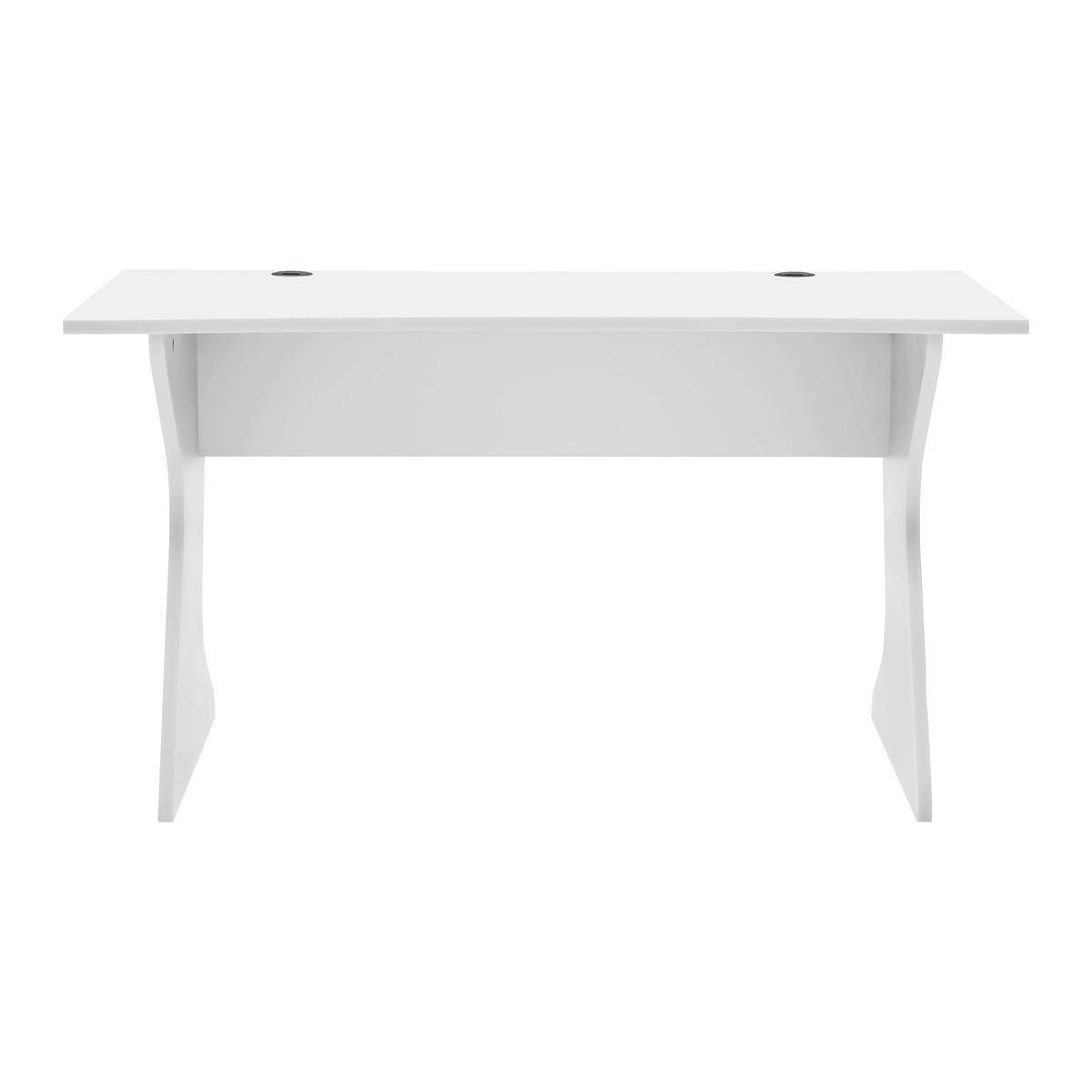 Písací stôl UTAPAU - biela, Modern, kompozitné drevo (140/76,2/65cm) - Mömax