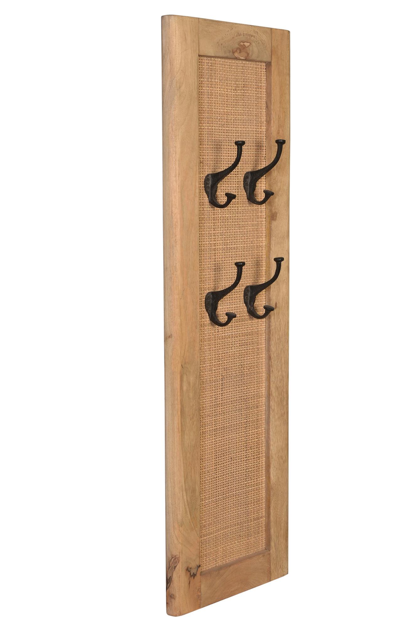 GARDEROBENPANEEL Naturfarben/Schwarz B: 35cm - Schwarz/Naturfarben, Design, Holz/Metall (35/110/8cm) - MID.YOU