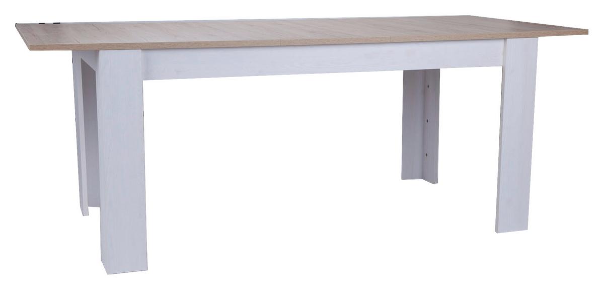 Esstisch Ausziehbar Romance 160x90 Cm Eiche/lärche Dekor - Eichefarben/Lärchefarben, Design, Holzwerkstoff (160/90/75cm) - MID.YOU