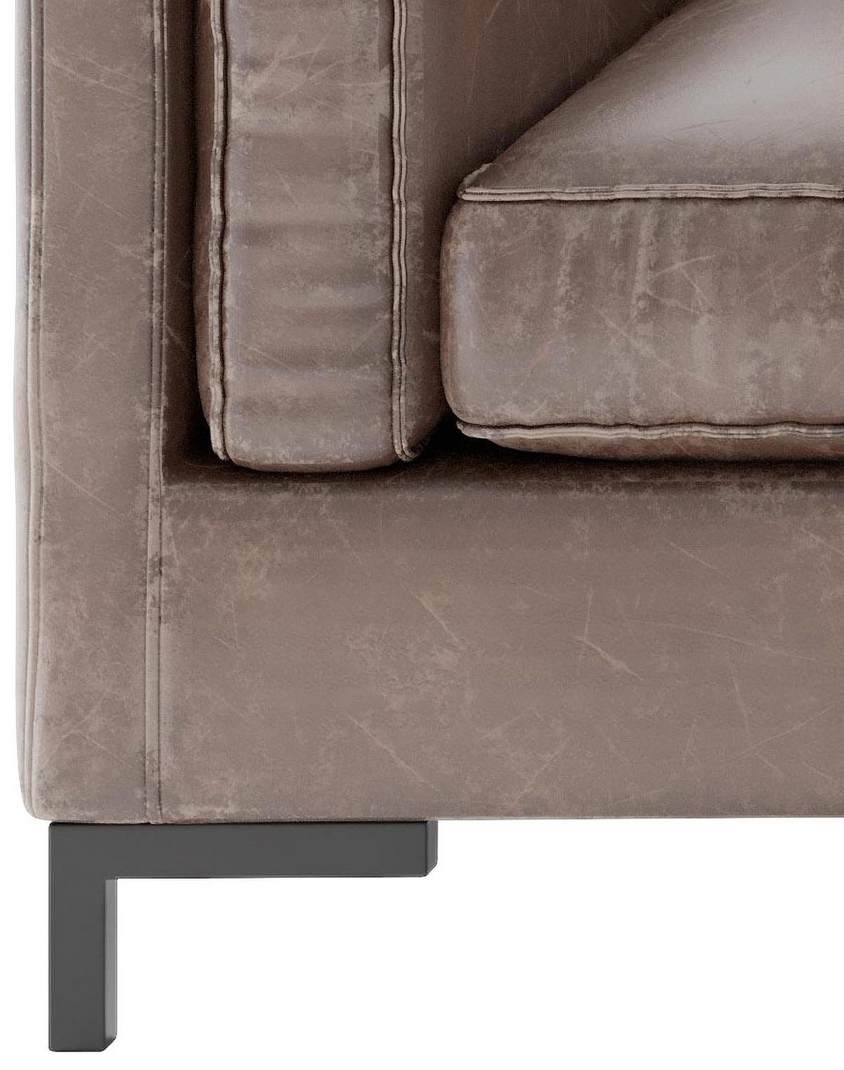 Ecksofa Packo Rotbraun S: 265x160 Cm - Rotbraun/Schwarz, Design, Textil (265/160cm) - Livetastic