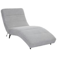 Relaxliege Romeo Webstoff Grau, B: 73 cm - Hellgrau/Schwarz, MODERN, Holz/Textil (73/83/166cm)