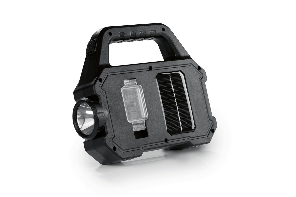 Arbeitsleuchte Easymaxx Solar-Arbeitsleuchte - Schwarz, Basics, Kunststoff (17/15/5cm)