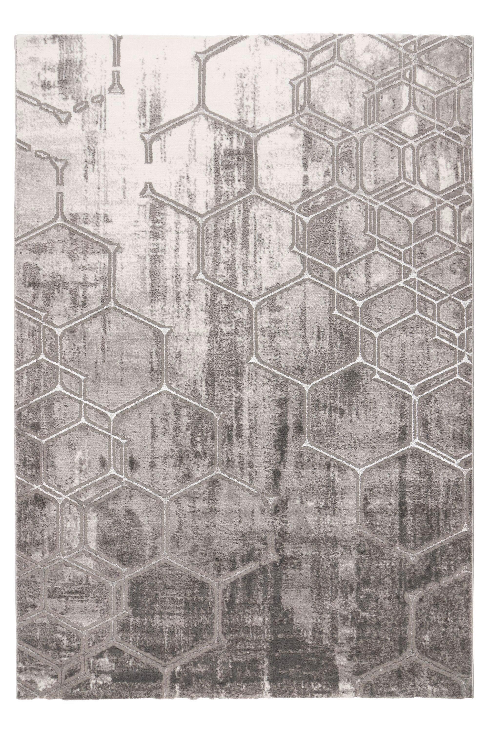 Flachwebteppich Silber, BxL: ca. 80x150 cm - Silberfarben, Basics, Textil (80/150cm) - Kayoom