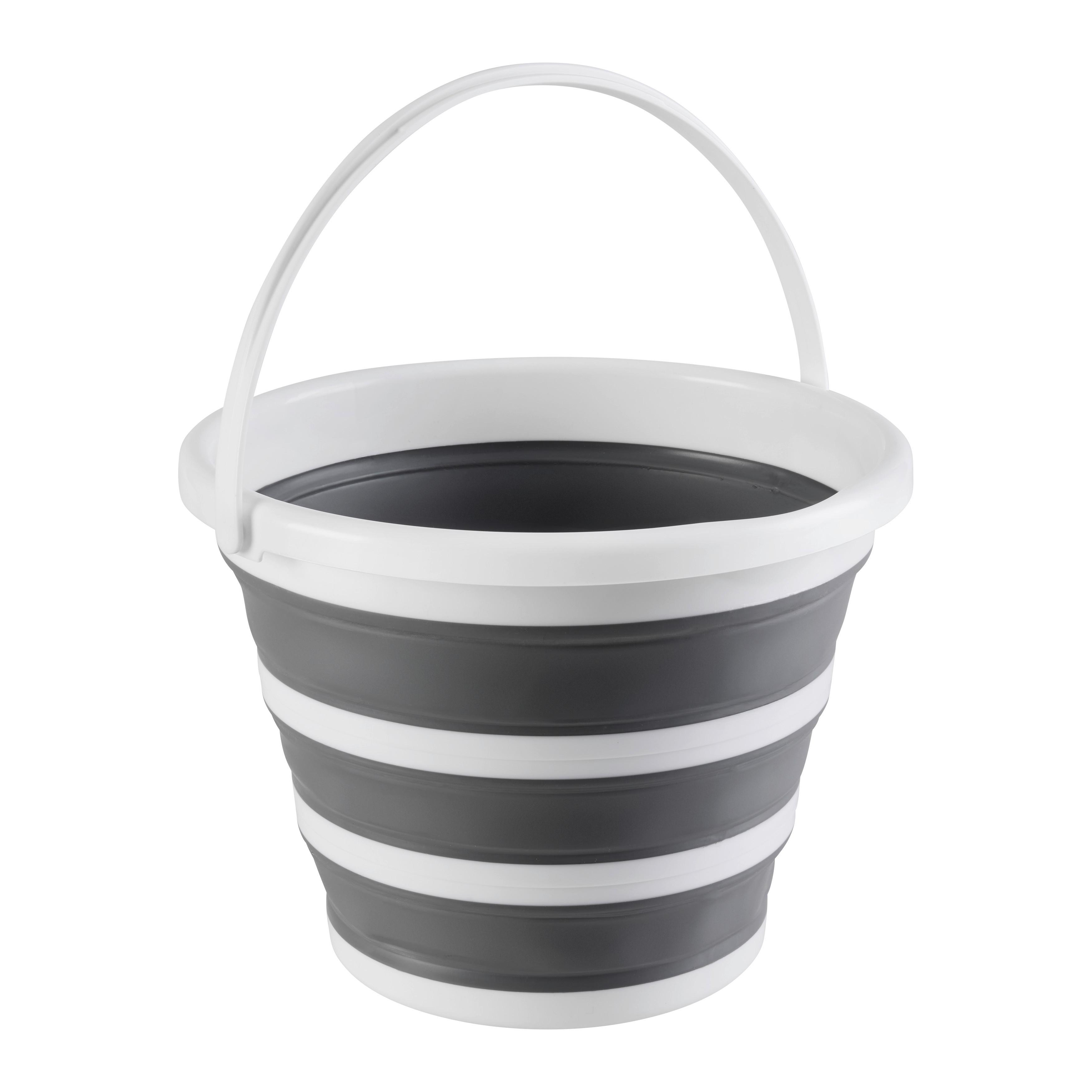 Vedro FOLDY - CA. 9L - sivá/biela, Konventionell, plast (33/24cm) - Mömax