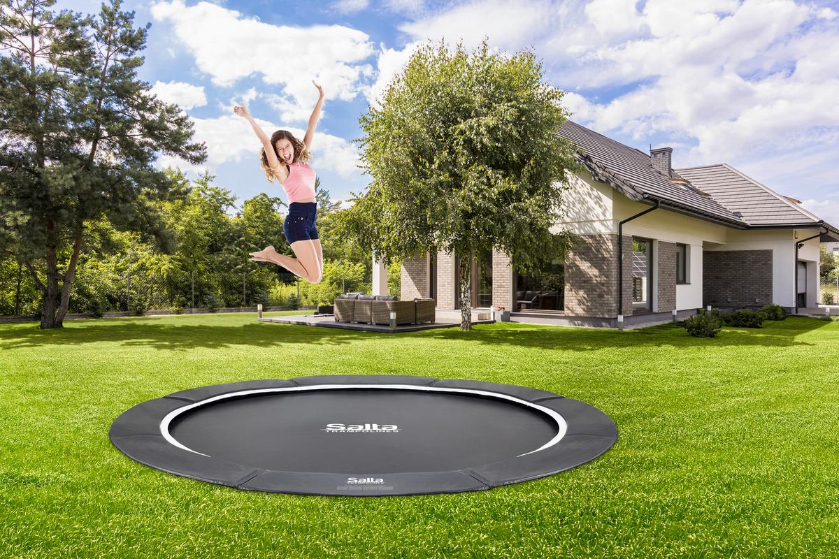 Bodentrampolin Ø 396cm Salta Royal Baseground - Schwarz, Trend, Metall (396cm) - Salta