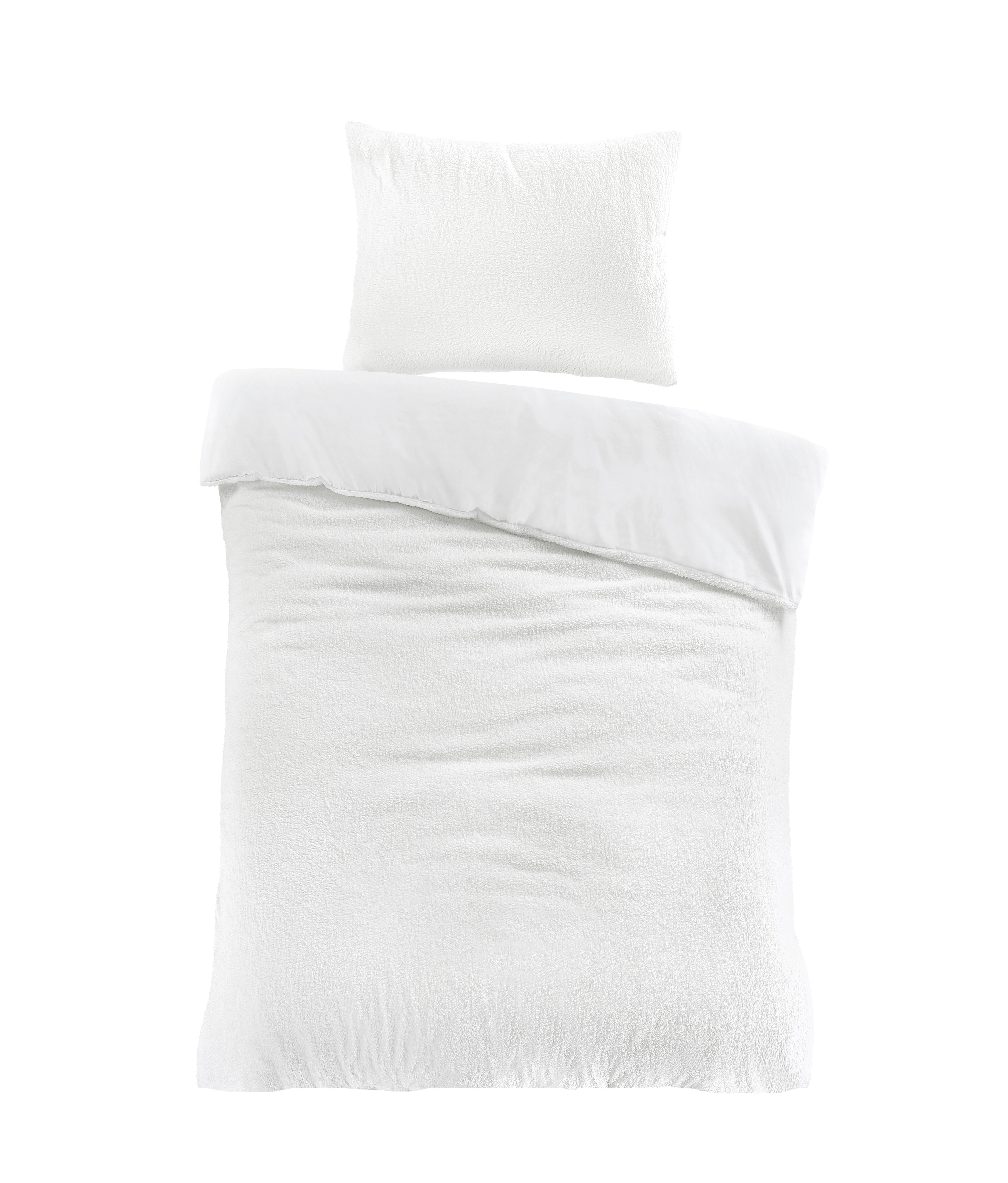 Povlečení Teddy, 70/90 140/200cm - bílá, textil (140/200cm) - Modern Living