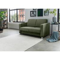 Schlafsofa Mia, Dunkelgrün B: 159 Cm - Chromfarben/Dunkelgrün, Basics, Textil (159/88/87cm) - Livetastic