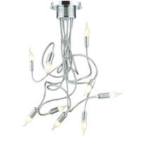 Deckenleuchte Chromfarben D: 70 cm 6w - Chromfarben, Design, Metall (70/85cm)