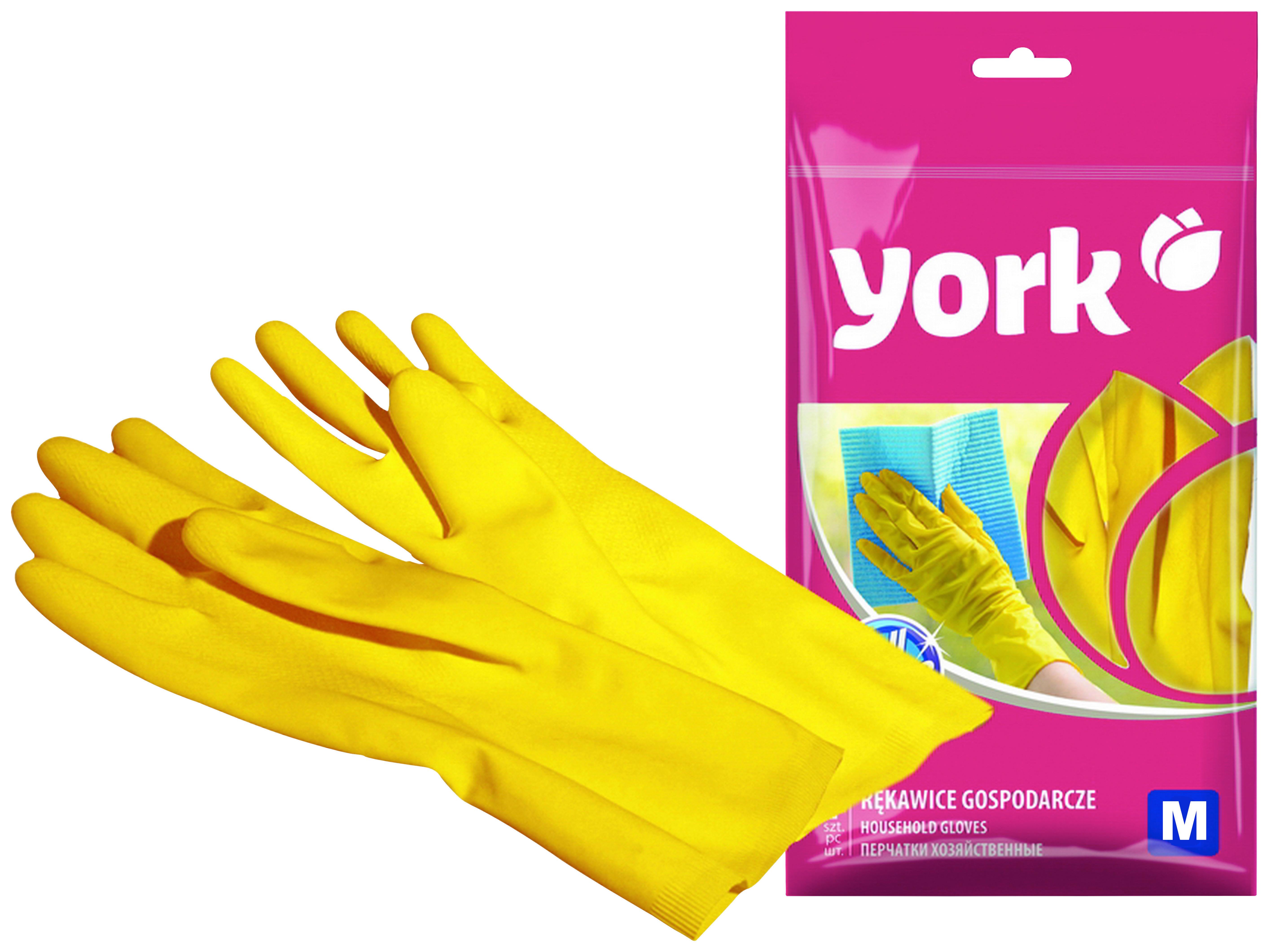 Háztartási Kesztyű York-M - sárga, természetes anyagok (14/26/1cm)