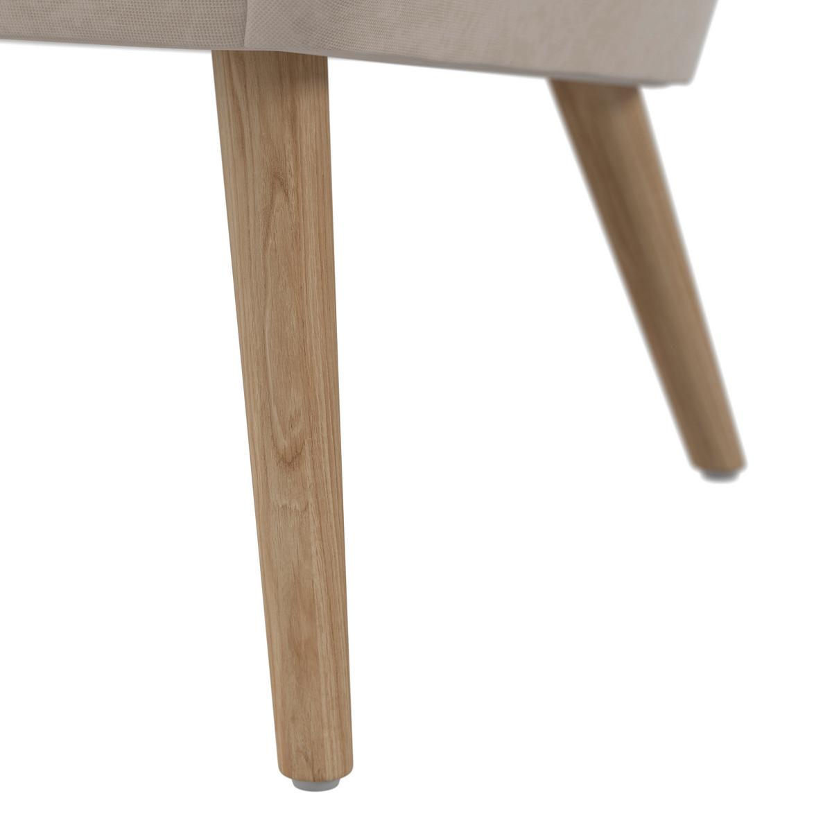 Dvoumístná pohovka MONIQUE, béžová - přírodní barvy/béžová, Moderní, kov/dřevo (126/74/76cm) - Bessagi Home