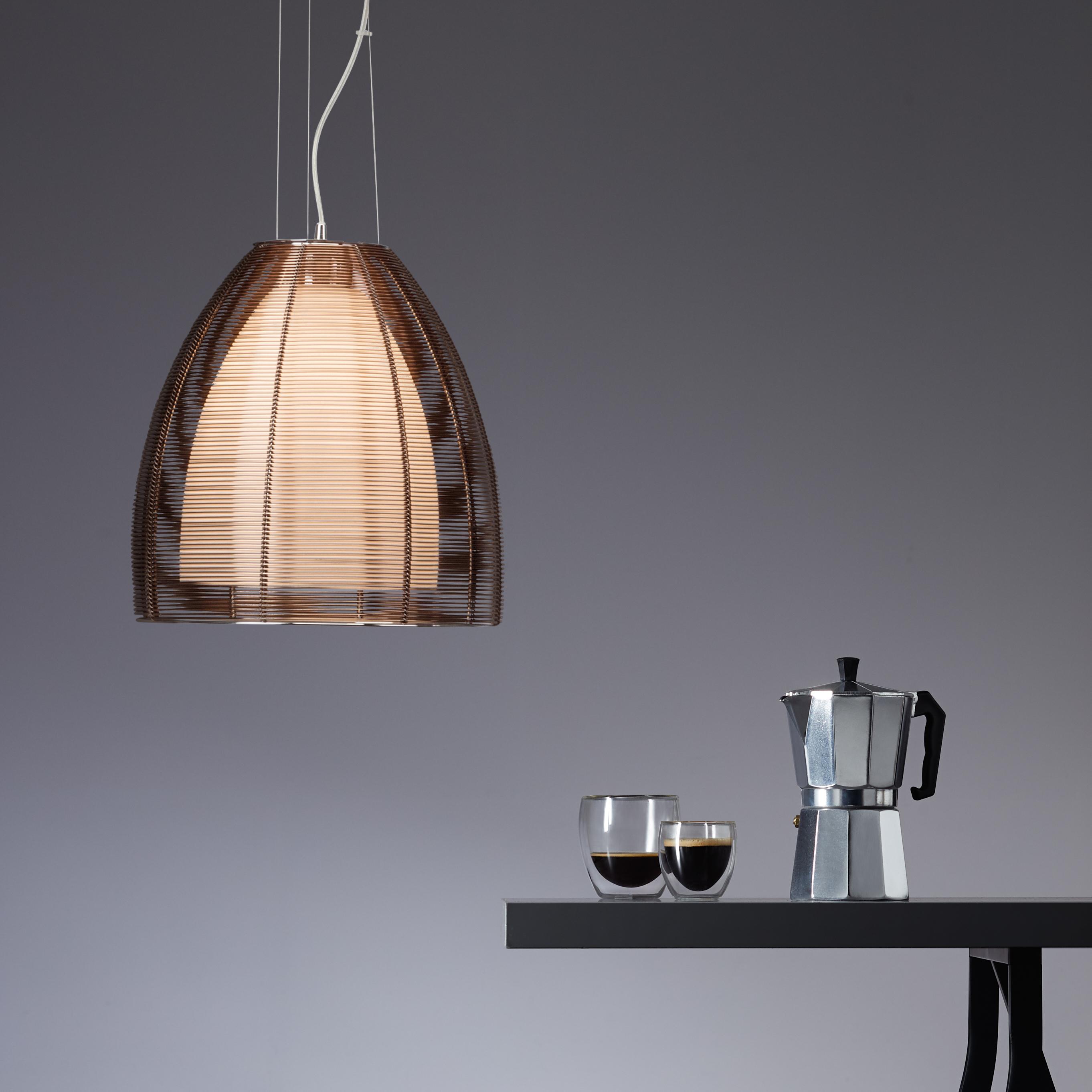 Hängeleuchte 61171/53 Relax - Chromfarben/Bronzefarben, Design, Glas/Metall (30/130cm) - Brilliant