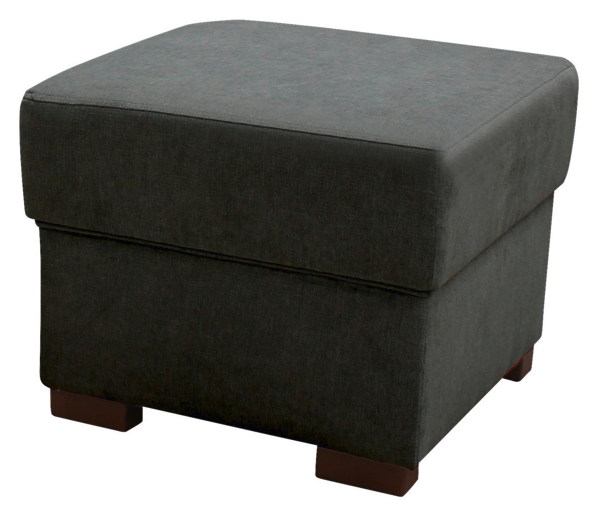 TABURET CHANDLER - antracitová/hnědá, Design, dřevo/textil (51/43/51cm) - Ondega