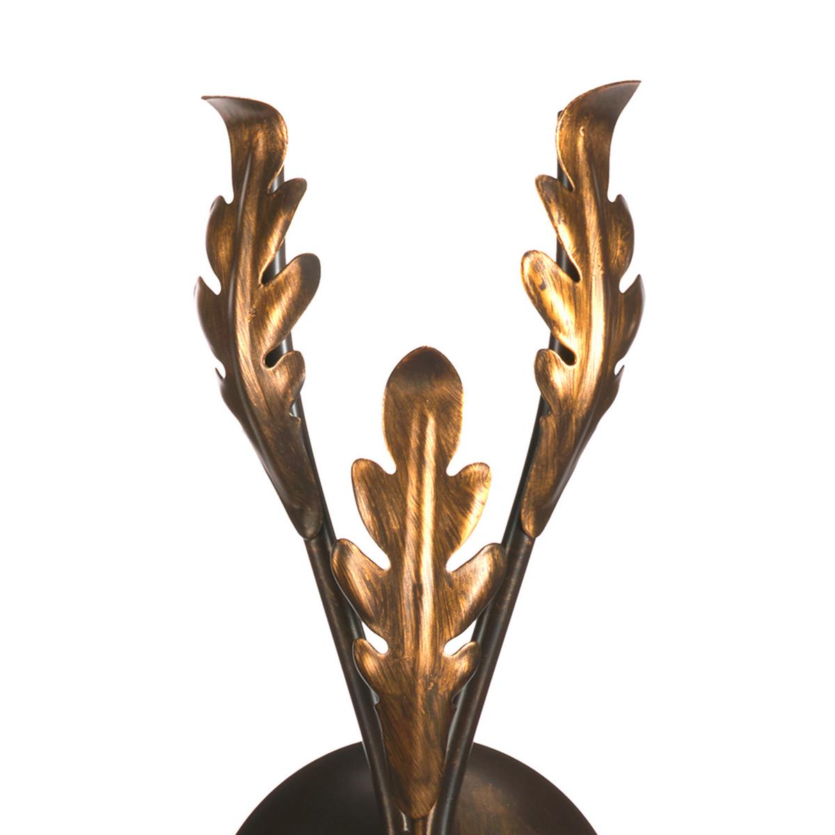 Wandleuchte Gretel Cognac L: 40 cm - Cognac, KONVENTIONELL, Metall (40/25/40cm)