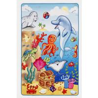 Kinderteppich Lk-7 67x125 - Blau/Multicolor, Trend, Textil (67/125cm)