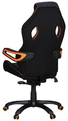 Gamingstuhl in Schwarz mit orangen Highlights