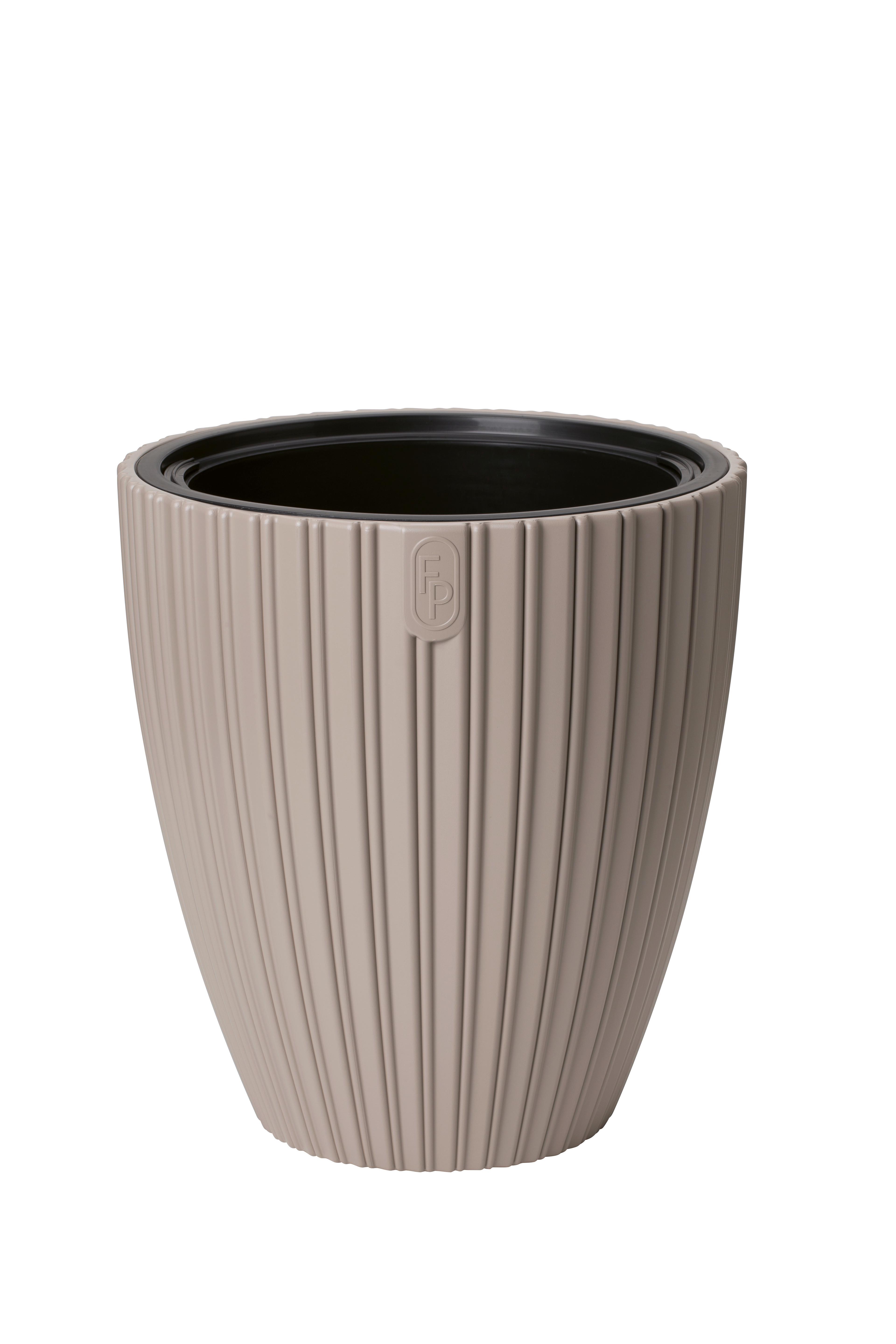 Obal na květináč MIRA 30 - šedohnědá, Konvenční, plast (29,0/32/29,0cm) - Mömax