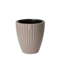 Obal na květináč MIRA 30 - šedohnědá, Konvenční, plast (29,0/32/29,0cm) - Mömax