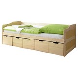 Stauraumbett Maria 90x200 cm Kiefer - Kieferfarben, MODERN, Holz (90/200cm) - Carryhome