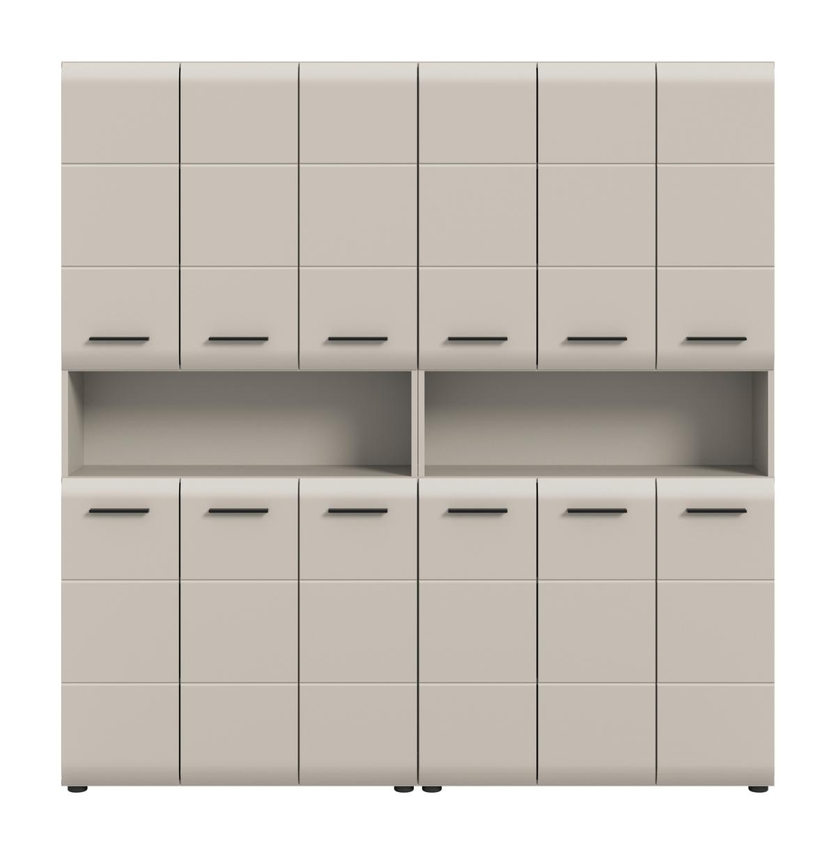 Badezimmer Ice Kaschmir B: 180cm - Kaschmir/Schwarz, Trend, Holzwerkstoff (180cm) - MID.YOU