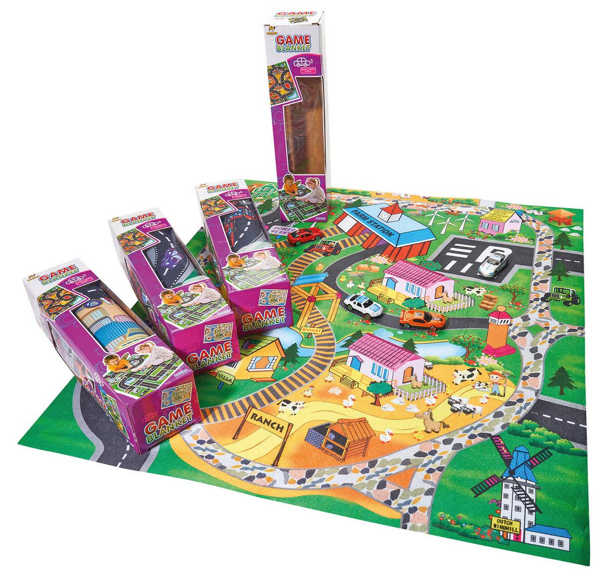 Straßenset Autospielmatte - Multicolor, Trend, Kunststoff (70/80/1cm)