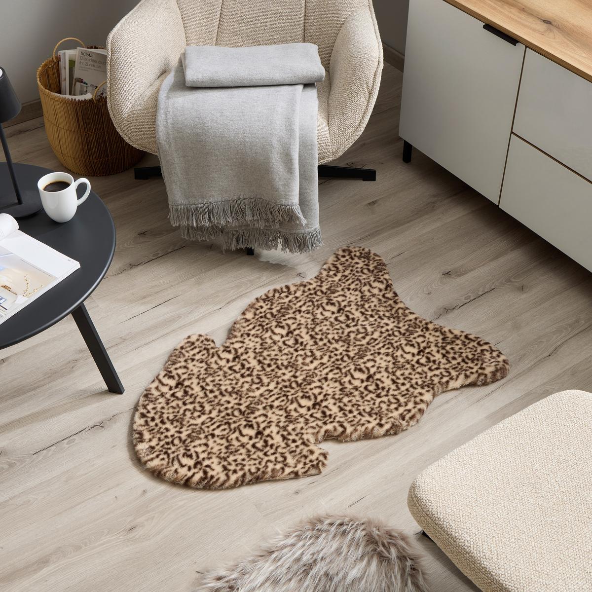 KUNSTFELL Braun Leo, waschbar - Braun, ROMANTIK / LANDHAUS, Textil (90/60cm) - James Wood