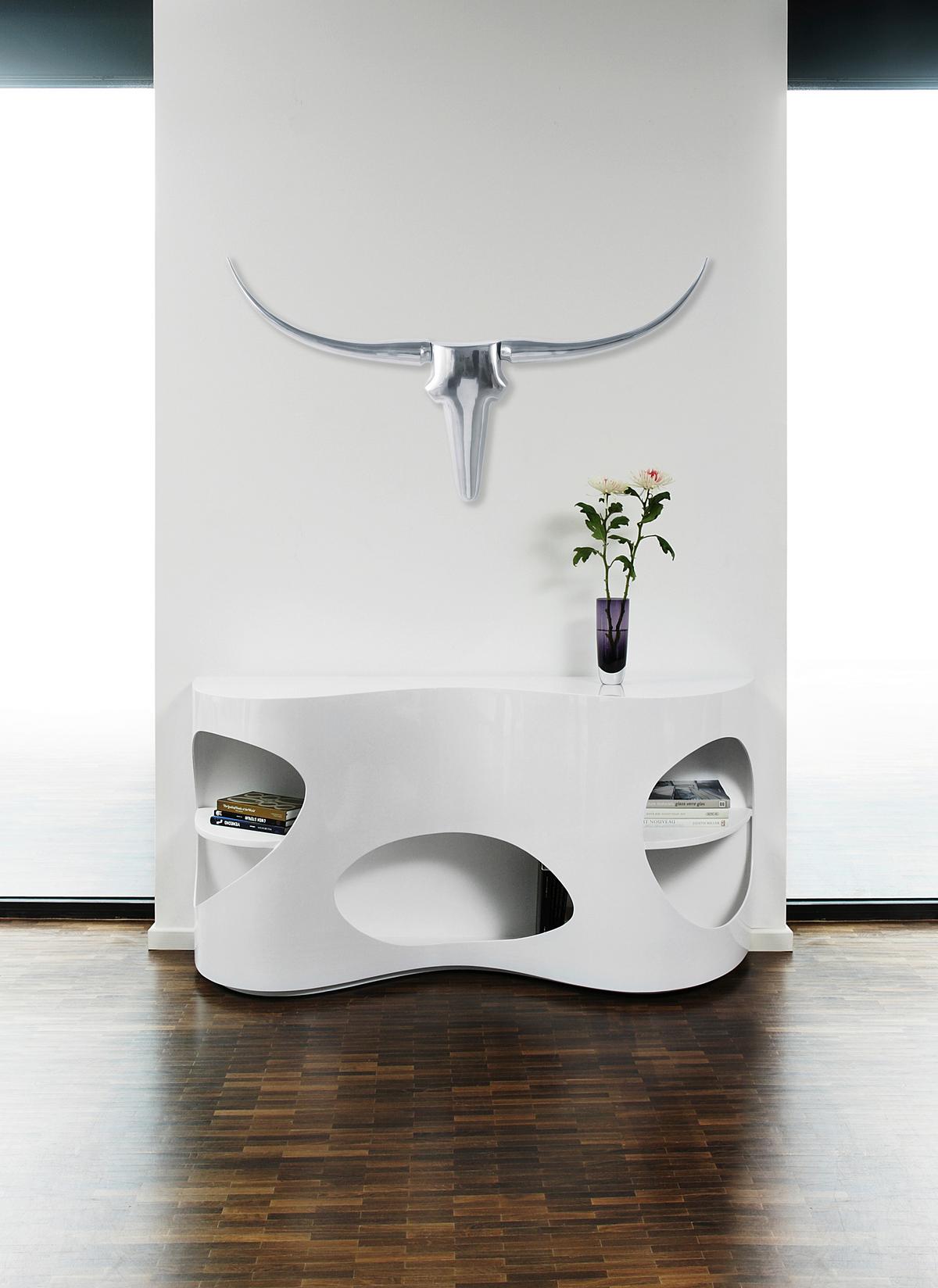 Sideboard Weiß Hochglanz B: 150cm - Weiß Hochglanz, Design, Holzwerkstoff (150/75/40cm) - Livetastic