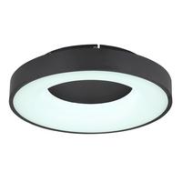 Led-deckenleuchte 41758-30b - Opal/Schwarz, Design, Kunststoff/Metall (40/10cm) - Globo
