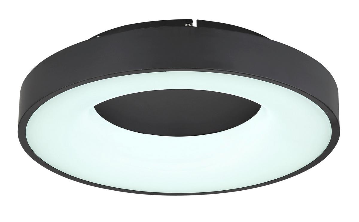 Led-deckenleuchte 41758-30b - Opal/Schwarz, Design, Kunststoff/Metall (40/10cm) - Globo