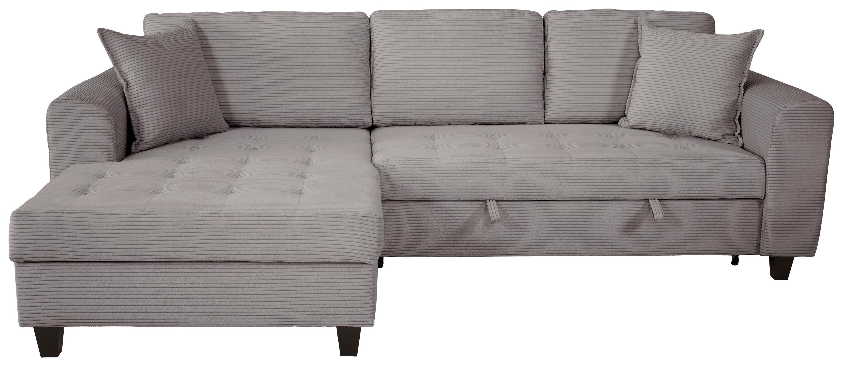Ecksofa Moritz Grau S: ca. 155x265 cm - Grau, Trend, Textil (155/265cm)
