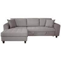 Ecksofa Moritz Grau S: ca. 155x265 cm - Grau, Trend, Textil (155/265cm)