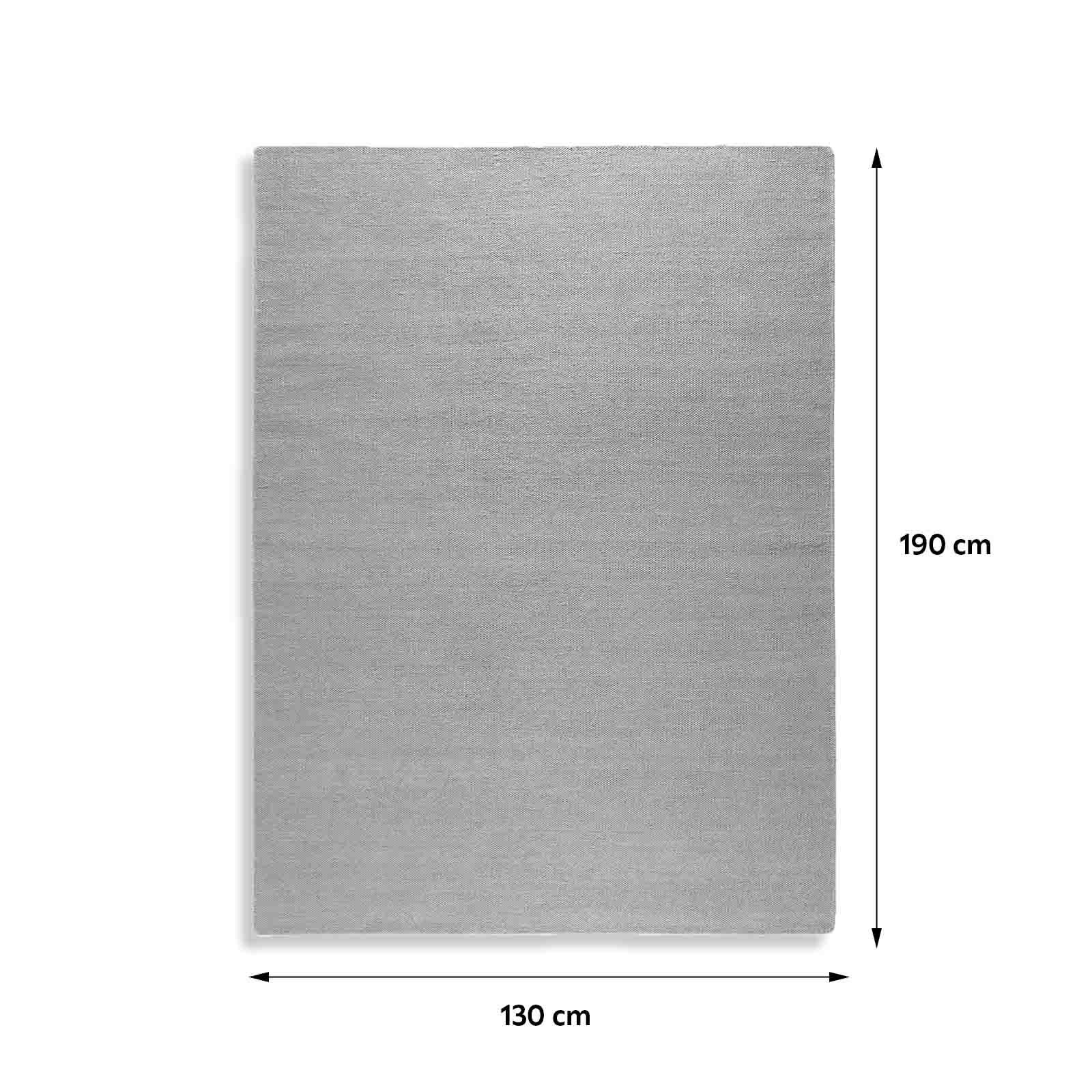 Handwebteppich Silber Baumwoll Rainbow Kelim 130x190 - Silberfarben, KONVENTIONELL, Textil (130/190cm) - Esprit