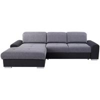 Ecksofa mit Schlaffunktion + Bettkasten Malaga, Webstoff - Silberfarben/Graphitfarben, KONVENTIONELL, Textil (203/286cm) - Ondega