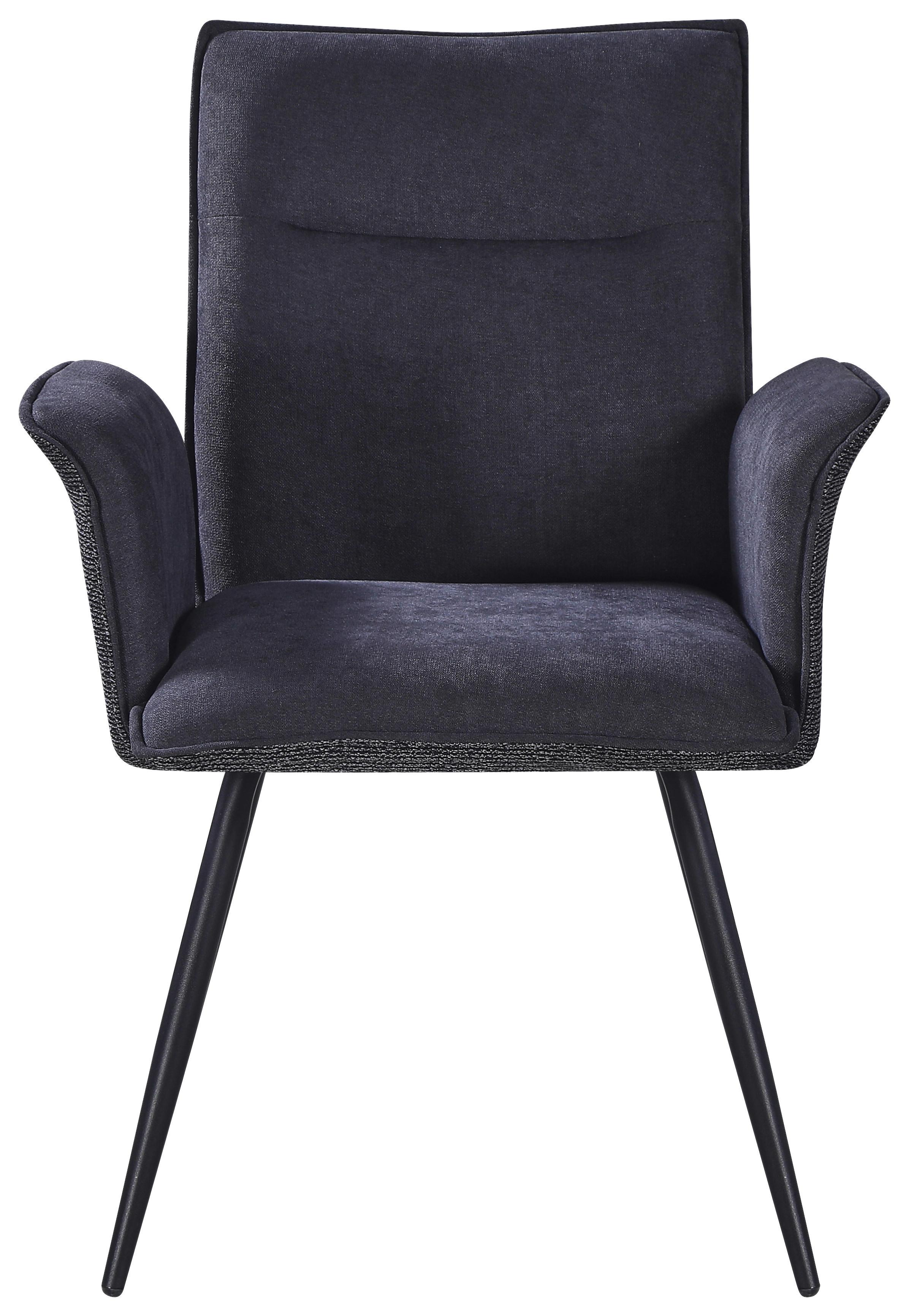 ŽIDLE S PODRUČKAMI NOVA - šedá/černá, Moderní, kov/textil (63/88/63cm) - Premium Living