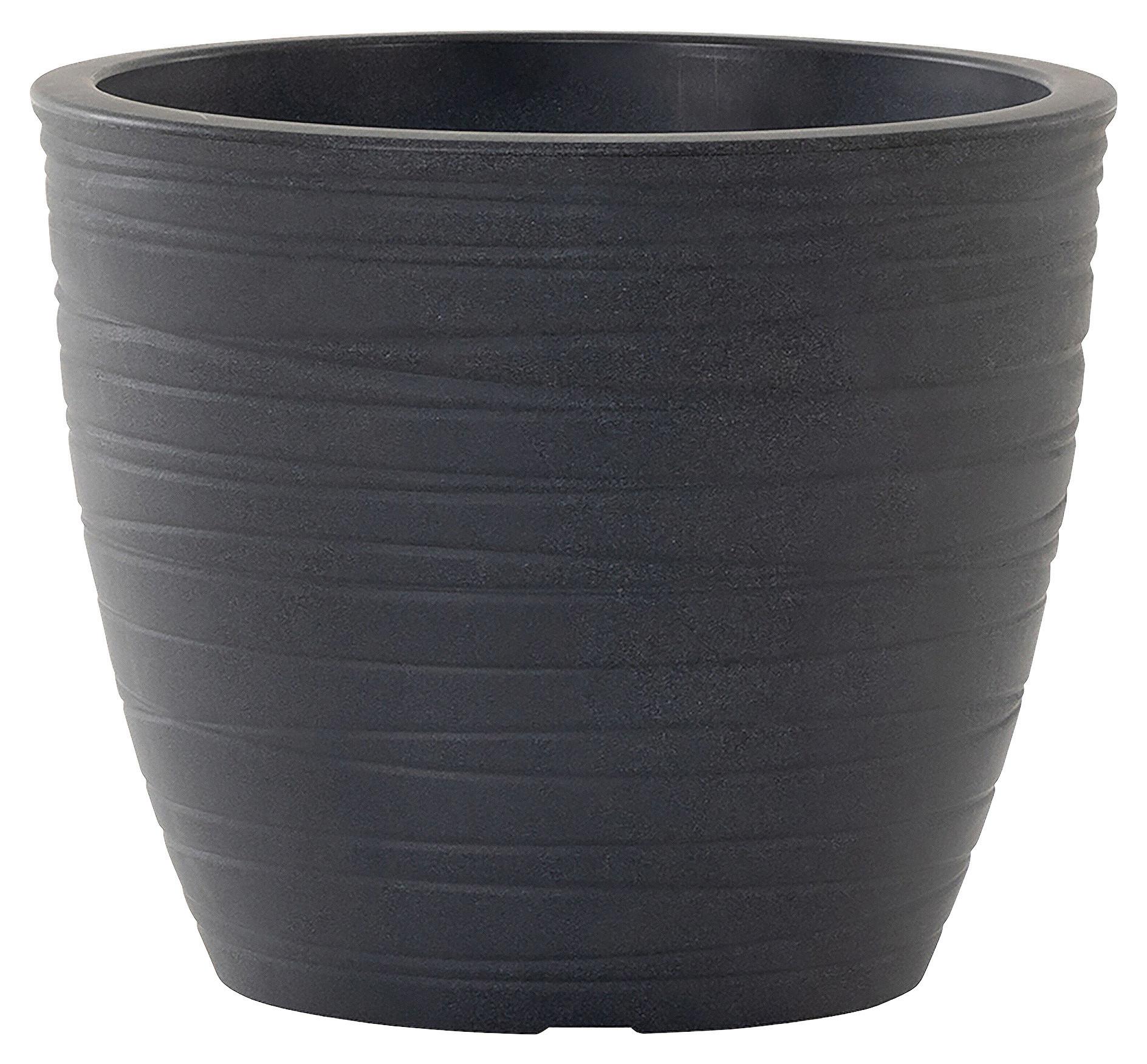 Pflanzentopf Anthrazit D: 38 cm - Anthrazit, Basics, Kunststoff (38/32cm) - Siena Garden
